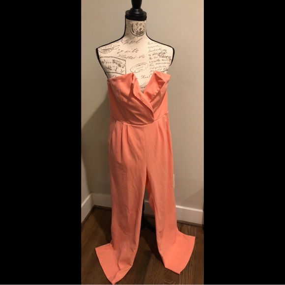 CBR women’s orange/peach lapels one piece jumpsuit - Picture 2 of 11